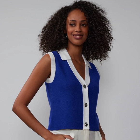 Ribbed Hardware Button Vest - Picture 1 of 9